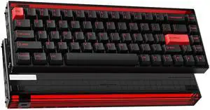 MelGeek MADE68 Ultra Wired Keyboard, Hall Effect Magnetic Switch Gaming Keyboard, 65% Compact Rapid Trigger, Hot-Swappable, RGB Snap Tap & Adjustable Actuation, Online HIVE Custom, Aluminum Case-Red