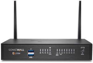 Sonicwall TZ270W Total Secure - 1YR Threat Edition (02-SSC-7313) | TZ270W Wireless Network Security Appliance with 1 Year Threat Protection Service Suite | Next-Generation Firewall