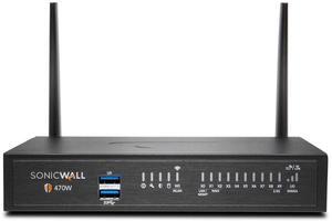 Sonicwall TZ470W Wireless Network Security Appliance (02-SSC-2831) | Next-Generation Firewall | Zero-Touch Deployment | 8X 1GbE Ports, 2X 2.5GbE Ports