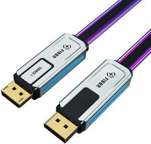 FIBBR DP 1.4 Cable, 32.4Gbps Ultra High Speed DP to DP Male to Male Displayport Cable Supports 8K@60Hz, 4K@144H, 2K@165Hz Compatible for Laptop PC TV (9.84FT/3M)