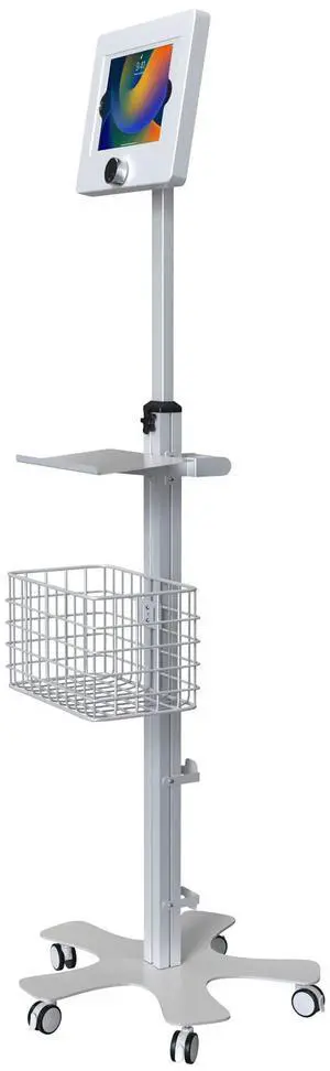 Mobile Medical Floor Stand - CTA Height Adjustable Digital Lock Workstation - iPad 11 (A16) - Pro 11-inch M4 - Air 11-inch M3- iPad 10th Gen - Galaxy Tab & More Tablets