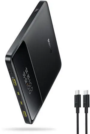 Baseus Laptop Portable Charger 100W 20000mAh, Blade Travel Power Bank Fast Charging 2 USB-C & 2 USB-A Port, Steam Deck Battery Pack for MacBook iPad iPhone 16/15/13/14/12 Samsung S24 Dell