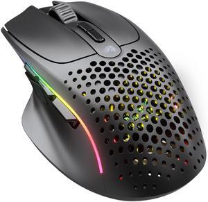 Glorious Gaming Model I 2 Wireless Gaming Mouse - Hybrid 2.4Ghz & Bluetooth, 75g Superlight, 9 Buttons (2 Swappable), RGB, PTFE Feet, MMO/MOBA/FPS, Long Battery Life, Side Thumb Rest - Black