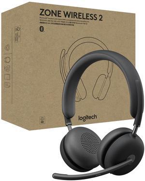 Logitech Zone Wireless 2 Premium Noise Canceling Headset with Hybrid ANC, Certified for Microsoft Teams Over Native Bluetooth and Fast Pair, Engineered for Intel Evo laptops, Graphite