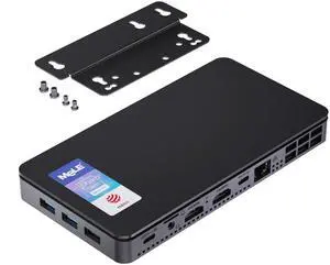 MeLE Reddot Winner Overclock 4C N100 (up to 3.4GHz) Slim Mini PC 32GB DDR4 512GB SSD Dual HDMI + USB Type C 4K Triple Display 2.4GHz/5GHz WiFi BT5.2 GbE Micro PC, Support Linux Small Desktop Computer