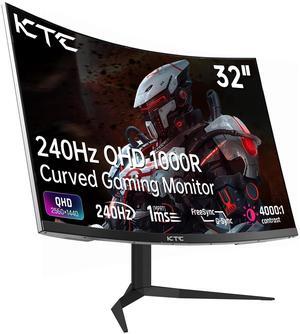 KTC 32Inch 240Hz Curved Gaming Monitor, 1000R VA, QHD(2560x1440p), 4000:1 Contrast, Support FreeSync GSync, HDMI2.0(144hz)/DP1.4(240hz)/Earphone, Tilt, Xbox PS5 Switch, 2K Computer Monitor for Gamer