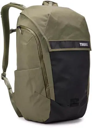 Thule Paramount Bike Commuter Backpack - 28L Capacity - Adjustable fit - 16" Padded Laptop Sleeve and 11" Tablet Pocket - Helmet Attachment - Accessible Side Phone Pocket - Taillight Loop