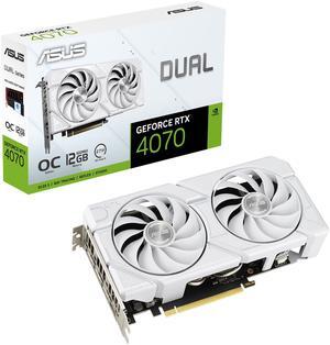 ASUS Dual GeForce RTX(tm) 4070 EVO White OC Edition (PCIe 4.0, 12GB GDDR6X, DLSS 3, HDMI 2.1a, DisplayPort 1.4a, 2.5-Slot Design, Axial-tech Fan Design)