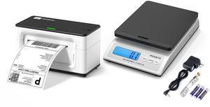 MUNBYN RealWriter 941 Shipping Label Printer 4x6 Label Printer for Shipping Packages+Shipping Scale, Accurate 66lb/0.1oz Postal Scale