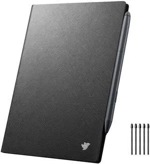 Black Protective Case for iFLYTEK Paper Tablet 8.2", 5 pcs Pen Refills for iFLYTEK Writing Tablet, Premium PU Leather, Slim& Lightweight,