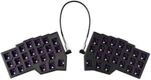 YMDK Split Keyboard Corne V4.1 46 Keys Ergonomic Hotswappable 40% Layout 3D PLA RGB QMK Vial All Key Programmable Mini Independent Gaming Keyboard Kit