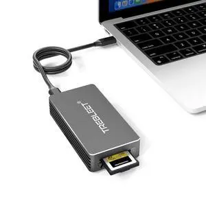 CFexpress Type B On-The-go Backup Card Reader, 2 in 1 Built-in M.2 NVMe SSD Slot (Up to 10Gbps)