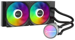 Gamepower Skadi V2 240 AIO CPU Liquid Cooler, Halo Addressable Pump, 240mm Radiator with 2X PWM ARGB HDB Fans, 14.5 W/mK Thermal Paste, Compatible with Intel LGA 1851, 1700, AMD AM4/AM5