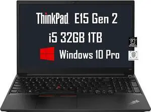 Lenovo ThinkPad E15 Business Laptop (15.6" FHD IPS, Intel Quad-Core i5-1135G7 (Beats i7-10510U), 32GB RAM, 1TB PCIe SSD), Backlit Keyboard, Fingerprint, Thunderbolt 4, Win 10 Pro / Win 11 Pro