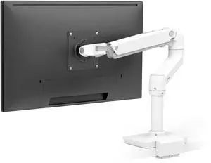 Ergotron - LX Single Monitor Arm, VESA Desk Mount - for Monitors Up to 34 Inches, 7 to 25 lbs - Low Profile Clamp, White