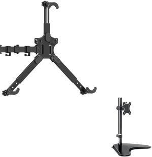 MOUNTUP Universal VESA Mount Adapter Kit Bundle with Freestanding Single Monitor Stands Fits for Max. 32 Inch Computer Screen, VESA 75x75 100x100
