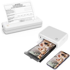 HPRT CP4000 4x6'' Portable Photo Printer MT810 White Portable Printers Wireless for Travel