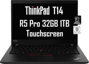 Lenovo ThinkPad T14 Business Laptop (14" FHD Touchscreen, 32GB RAM, 1TB SSD, AMD 6-Core Ryzen 5 Pro 5650U (Beat i7-1165G7)), Backlit Keyboard, Fingerprint Reader, Webcam, RJ-45, Win 11 Pro, Black