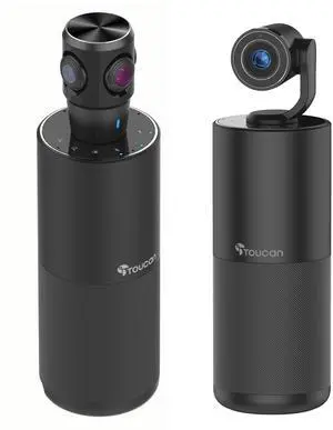 TOUCAN 360-Degree Video Conference Camera, 1080p HD Webcam with 4 Noise Reduction Mics
