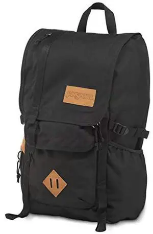 JanSport Hatchet Backpack - 15-inch Padded Laptop Compartment, Dual Water Bottle Pockets, Side Compression Straps, Black