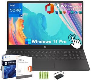 HP 15 15.6" HD Touchscreen Business Laptop [Windows 11 Pro], 64GB RAM, 2TB SSD, Intel 13th Gen 10-core i7-1355U (Up to 5.0Ghz), Free Microsoft Office, Numeric keypad, Wi-Fi 6, BT 5.3, w/Hub+Battery
