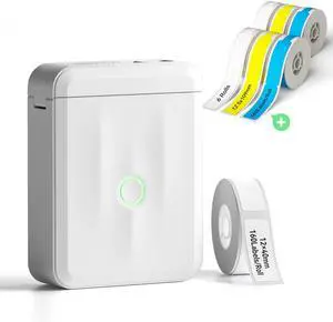 NIIMBOT D110 Mini Label Maker Machine with Tape with 6 Rolls Cable Label Tape 12.5x109mm-65Labels/Roll