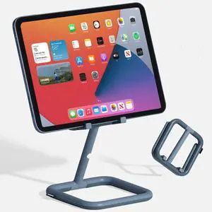Bouncepad Go iPad Stand for Business & Leisure | iPad POS Stand | Adjustable Tablet & iPad Stand | Compatible with All Tablets & iPad Models | iPad Register Stand | Blue