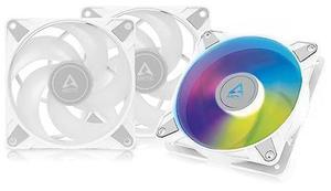ARCTIC P12 PWM PST A-RGB (3 Pack) - PC Fans, 120mm PWM Case Fan Optimized for Static Pressure, Semi-Passive: 200-2000 RPM (0 RPM <5%), 5V 3 pin ARGB LED - White