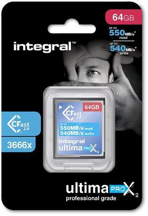 Integral 64GB Ultimapro X2 CFast 2.0 3666x Memory Card
