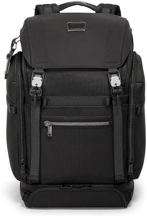 TUMI - Alpha Bravo Expedition Flap Backpack - Large Carry On Pack - Durable and Spacious Design - Fits up to 17" Laptop - Black