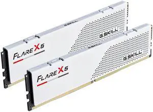 G.SKILL Flare X5 Series (AMD Expo) DDR5 RAM 96GB (2X 48GB) 6000MT/s CL30-36-36-96 1.35V Desktop Computer Memory U-DIMM - Matte White (F5-6000J3036F48GX2-FX5W)