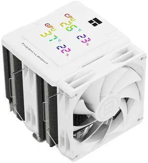 Thermalright Peerless Assassin 120 Digital White CPU Cooler Air with 6X6mm Heatpipes, Magnetic Display Board Top Cover,Heatsink CPU Cooler, for AM4/AM5 and Intel lga1700/1851/1150/1151/1200