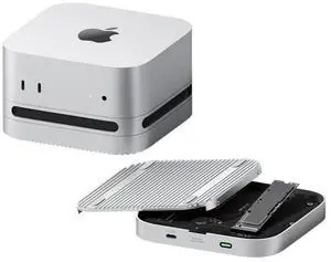 Hagibis 40Gbps M.2 NVMe SSD Enclosure for Mac mini M4/M4 Pro with Dustproof Stand, USB4 Solid State Drive Case with Aluminum Heat Sink for Thunderbolt 5/4/3/USB4/3.2/3.1
