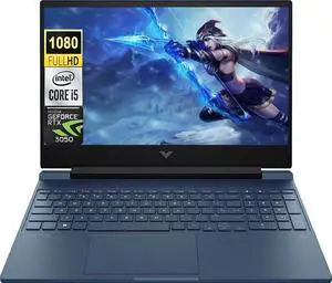 HP Victus 15.6" FHD 144Hz Gaming Laptop, Intel 8-Core i5-13420H Processor, NVIDIA GeForce RTX 3050, 16GB RAM 512GB SSD, Backlit Keyboard, Bluetooth, HDMI, Webcam, Windows 11 Home, Blue