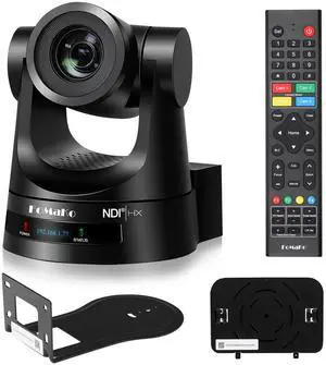 FoMaKo NDI PTZ Camera, 30X Optical Zoom, AI Auto Tracking HDMI Camera for Church Worship Live Services Education Events PoE 1080P 60FPS (KN30A Pro) (Official NDI 6 & HX3 Certified)