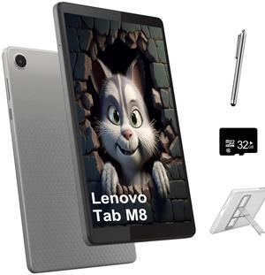 Lenovo Tab M8 Gen 4 Tablet for Home&Kids, 8" HD IPS, 2GB RAM, 32GB Storage, MediaTek Helio A22, Google Kids Space, Android 11, Long Battery Life, SD Card Slot, w/Stylus Pen&32GB SD Card&Folio Case