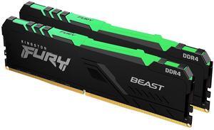 Kingston Fury Beast RGB 32GB (2x16GB) 3200MT/s DDR4 CL16 Desktop Memory Kit of 2 KF432C16BB1AK2/32