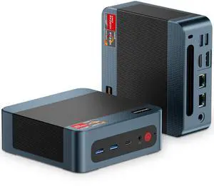 BOSGAME Mini PC Gaming, AMD Ryzen 7 6800H 32GB DDR4 RAM 1TB PCIe SSD,Radeon 680M 12 cores/2200MHz,Dual 2.5Gbps LAN/USB4/WiFi6E