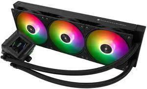 Thermalright FW 360 SE ARGB Black-AIO CPU Liquid Cooler,IPS LCD Screen with 320x240 Resolution,for AM4/AM5,Intel LGA1700/1851,2-inch Magnet-Absorbent LCD Screen for Images-Black,PC CPU Water Cooler