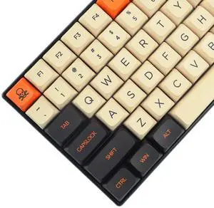 YMDK Carbon Dye Sub ZDA PBT Keycap Similar to XDA for MX Keyboard 104 87 61 Melody 96 KBD75 ID80 GK64 68(Only Keycap) (Carbon)