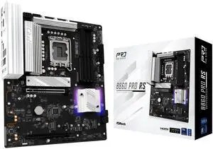 ASRock B860 Pro RS Intel Core Ultra DDR5 8666 MHz 256GB M.2 LGA1851 ATX Motherboard SATA3 6.0 Gb/s PCIe 5.0 BIOS Flashback