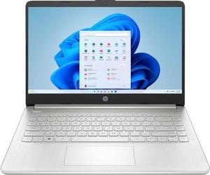HP 14" HD (1366 x 768) Display Laptop, Intel Celeron N4120, 1.1GHz, 4GB Memory, 128GB eMMC, Windows 11 Home in S Mode, One Year Office 365 Included, Natural Silver, 14-dq0760dx
