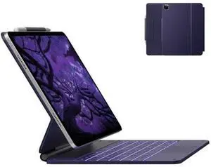 typecase Keyboard Case for iPad Air 13(M3 2025 / M2 2024) and iPad Pro 12.9 (6th, 5th, 4th, 3rd Gen),Magic Keyboard for iPad Pro 12.9,Multi-Touch Trackpad, 11 Colors Backlight,Midnight Amethyst