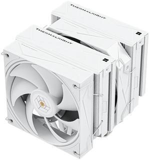 Thermalright Royal Pretor 130 White CPU Air Cooler, Computer Double Towers Radiator, 6 Heat Pipes CPU Cooler, Dual PWM Fans,High Performance PC Cooling,for AM4/AM5;Intel 1851/1700/1150/1151/1200/2011