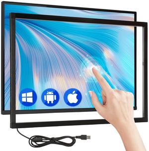 55 Inch Infrared Touch Frame 20 Points IR Touch Screen Panel with USB Infrared Touch Screen Overlay Suitable for Touch Monitor TV Frame, Touch Whiteboard Digital Signage, Kiosks, Automation Retailers
