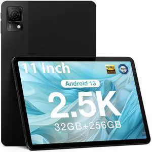 DOOGEE 11 Inch Tablet T30 Ultra, 2.5K Display Android 13 Tablet, Helio G99 Octa Core, 32GB RAM + 256GB ROM Expand 2TB, 8580mAh Battery,16MP + 8MP Camera, Hi-Res & TUV Certification Android Pad (Black)
