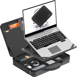Smatree MobileBase Laptop Shoulder Case for 15-16 inch HP ProBook 455/450 G9/G10, for EliteBook 865/860/655/650 G9/G10/G11, for HP Chromebook 15a/15at, Laptop Protective Briefcase with Stand (A485S)