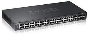 Zyxel 44-Port Gigabit Ethernet Layer 2 Managed Switch with 4 Gigabit Combo Ports + 2 SFP and Hybrid Cloud Mode [GS2220-50]