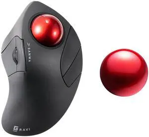 SANWA Bluetooth 5.1 + 2.4G Wireless Trackball Mouse and 44mm Trackball Replacement Ball Bundle, Programmable Rollerball Mouse, Silent Click, 600-1600 DPI, Compatible MacBook, Laptop, Windows, macOS