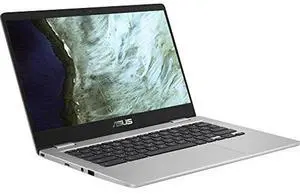 ASUS Chromebook C423 14.0" 180 Degree HD NanoEdge Display, Intel Dual Core Celeron Processor, 4GB LPDDR4 RAM, 32GB Storage, Silver Color, C423NA-DH02